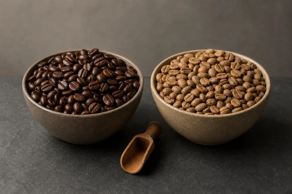 how much caffeine is in half caff coffee